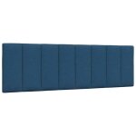 Vidaxl coussin de t�te de lit bleu 160 cm tissu 4019176