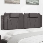 Vidaxl coussin de tte de lit gris 160 cm similicuir 374800