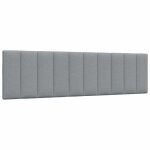 Vidaxl coussin de t�te de lit gris clair 180 cm tissu 4019177