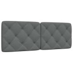 Vidaxl coussin de t�te de lit gris fonc� 140 cm tissu 4019220