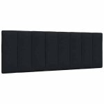 Vidaxl coussin de t�te de lit noir 140 cm tissu 4019165