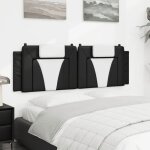 Vidaxl coussin de tte de lit noir et blanc 160 cm similicuir 374802