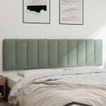 Vidaxl coussin de tte de lit oreiller de tte de lit avec bandes auto - agrippantes coussin rembourr ...