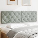 Vidaxl coussin de tte de lit oreiller de tte de lit avec bandes auto - agrippantes coussin rembourr ...