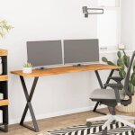 Vidaxl dessus de bureau 140x50x2, 5 cm rectangulaire bois massif acacia 370167