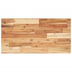 Vidaxl dessus de meuble de salle de bain finition � lhuile acacia �tag�re de salle de bain plan de travail ...