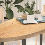 Vidaxl dessus de table 140x60x4 cm bois de ch�ne massif ovale 4009044