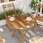 Vidaxl dessus de table 70x70x25 cm octogonal bois de teck massif dessus de table de rechange plateau ...