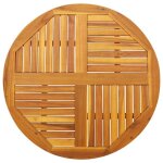 Vidaxl dessus de table 90x22 cm rond bois massif dacacia plateau de table de remplacement plateau de ...