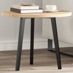 Vidaxl dessus de table rond �50x2 cm bois massif dacacia dessus de table de rechange dessus de table ...