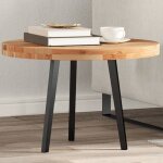 Vidaxl dessus de table rond 60x4 cm bois massif dacacia dessus de table de rechange dessus de table ...