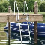 Vidaxl �chelle de dock � 5 �tapes argent 58 x 77 x 191 cm aluminium