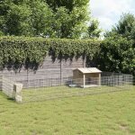 Vidaxl enclos pour animaux en libert� 24panneaux 54x60cm fer galvanis� clapier � lapins cage � lapins ...