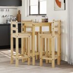 Vidaxl ensemble de bar 5 pcs bois de pin massif 3217069