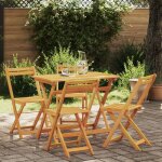 Vidaxl ensemble bistro pliable 5 pices en bois massif acacia 4105503