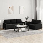Vidaxl ensemble de canapés avec coussins 2 pcs, canapés avec accoudoirs, ensemble de meubles, mobilier ... Vidaxl ensemble de canapés avec coussins 2 pcs, canapés avec accoudoirs, ensemble de meubles, mobilier ...