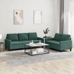 Vidaxl ensemble de canaps avec coussins 2 pcs canaps avec accoudoirs ensemble de meubles mobilier de ...