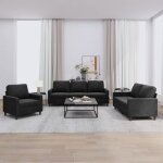 Vidaxl ensemble de canap�s avec coussins 3 pcs canap�s avec accoudoirs rembourr�s ensemble de meubles ...