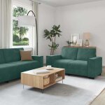 Vidaxl ensemble de canap�s 3 pcs avec coussins vert fonc� velours canap� si�ge de canap� canap� relax ...