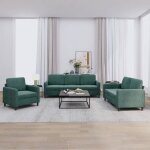 Vidaxl ensemble de canap�s 3 pcs si�ges avec coussins canap�s avec accoudoirs et dossier meubles de salle ...