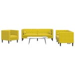 Vidaxl ensemble de canapé chesterfield et traversins 3 pcs velours, canapé, siège de canapé, canapé relax, ... Vidaxl ensemble de canapé chesterfield et traversins 3 pcs velours, canapé, siège de canapé, canapé relax, ...