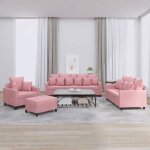 Vidaxl ensemble de canap�s avec coussins 4 pcs canap�s avec accoudoirs et dossier ensemble de meubles ...