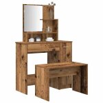 Vidaxl ensemble de coiffeuse vieux bois bois dingnierie coiffeuse table de maquillage coiffeuse de chambre ...