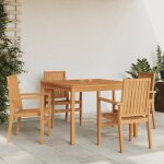 Vidaxl ensemble � d�ner de jardin 5 pcs bois de teck massif 3157912