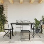 Vidaxl ensemble � manger de jardin 5 pcs anthracite m�tal maille 3211812