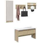 Vidaxl ensemble de meubles de couloir 4 pcs chêne sonoma meuble de rangement de couloir garde - robe ... Vidaxl ensemble de meubles de couloir 4 pcs chêne sonoma meuble de rangement de couloir garde - robe ...
