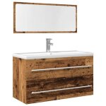 Vidaxl ensemble de meubles salle de bain 2 pcs bois dingnierie armoire de salle de bain armoire de bain ...
