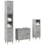 Vidaxl ensemble de meubles de salle de bain 3 pcs gris b�ton 3324945