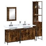 Vidaxl ensemble de meubles de salle de bain 4 pcs chêne fumé bois armoire de salle de bain armoire de ... Vidaxl ensemble de meubles de salle de bain 4 pcs chêne fumé bois armoire de salle de bain armoire de ...