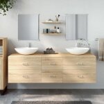 Vidaxl ensemble de meubles salle de bain 5 pcs chne bois d'ingnierie 242564
