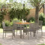 Vidaxl ensemble de repas dextérieur avec une table carrée et quatre chaises grises super résistant aux ... Vidaxl ensemble de repas dextérieur avec une table carrée et quatre chaises grises super résistant aux ...