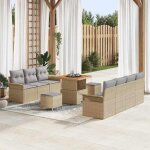 Vidaxl ensemble de salon de jardin 10 pièces avec coussins rotin synthétique beige et bois dacacia mobilier ... Vidaxl ensemble de salon de jardin 10 pièces avec coussins rotin synthétique beige et bois dacacia mobilier ...