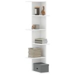 Vidaxl tagre dangle murale blanc 365x365x140 cm bois dingnierie tagre dangle tagre suspendue tagre ...