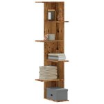 Vidaxl tagre dangle murale vieux bois bois dingnierie tagre dangle tagre suspendue tagre murale ...