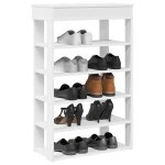 Vidaxl �tag�re � chaussures blanc 60x30x98 cm bois ding�nierie rangement de chaussures armoire de rangement ...