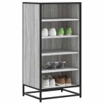 Vidaxl tagre  chaussures sonoma gris 48x38x975cm bois dingnierie rangement de chaussures armoire ...