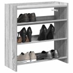 Vidaxl �tag�re � chaussures sonoma gris 60x25x62 cm bois ding�nierie rangement de chaussures armoire ...