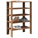 Vidaxl �tag�re � chaussures vieux bois 61x32x875 cm bois ding�nierie rangement de chaussures armoire ...
