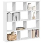 Vidaxl tagre cube murale 12 compartiments blanc bois dingnierie 860004