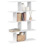 Vidaxl tagre cube murale 12 compartiments blanc bois dingnierie 860013