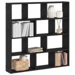 Vidaxl �tag�re cube murale 12 compartiments noir bois ding�nierie 860005
