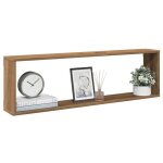 Vidaxl tagres cube murales 2 pcs chne artisanal bois ingnierie stockage en forme de cube organisateur ...