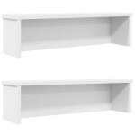Vidaxl �tag�res de cuisine empilables 2 pcs blanc 50x15x16 cm �tag�re de rangement de cuisine organiseur ...
