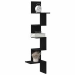 Vidaxl �tag�re dangle murale noir 32x32x1275 cm bois ding�nierie �tag�re murale �tag�re suspendue �tag�re ...
