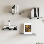 Vidaxl tagres murales 4 pcs tablettes suspendues avec rangement tagres  livres flottantes dcorations ...