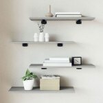 Vidaxl �tag�res murales 4 pcs tablettes suspendues avec rangement �tag�res � livres flottantes d�corations ...